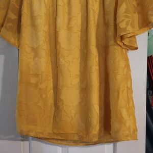 Elegant Mustard Floral Blouse